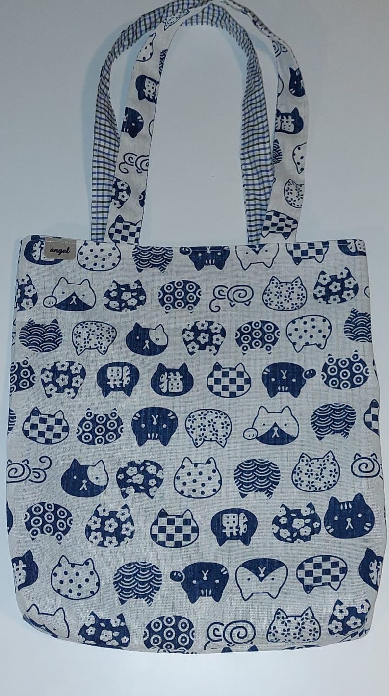 Tasche mit Katzenstoff